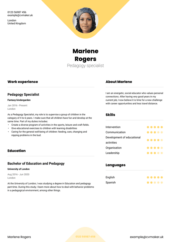 Light experience CV